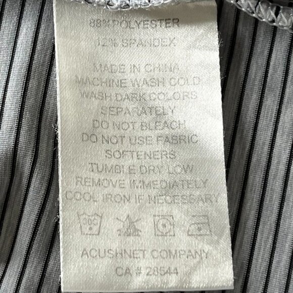 Foot Joy Men's Polo Size XL Grey Black Stripe Logo Short Sleeve - Picture 7 of 9